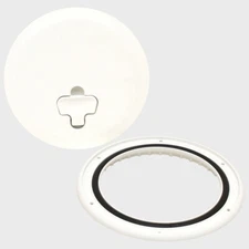 T-H Marine Boat Deck Plate DPCAM-8-2 | 10 Inch Polar White