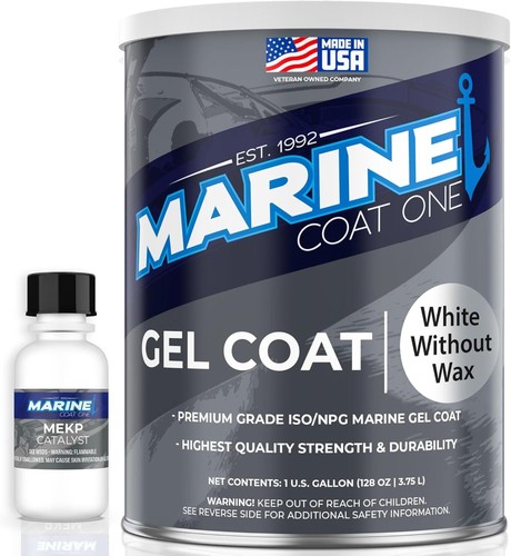 Gel Coat, White Without Wax with MEKP Catalyst