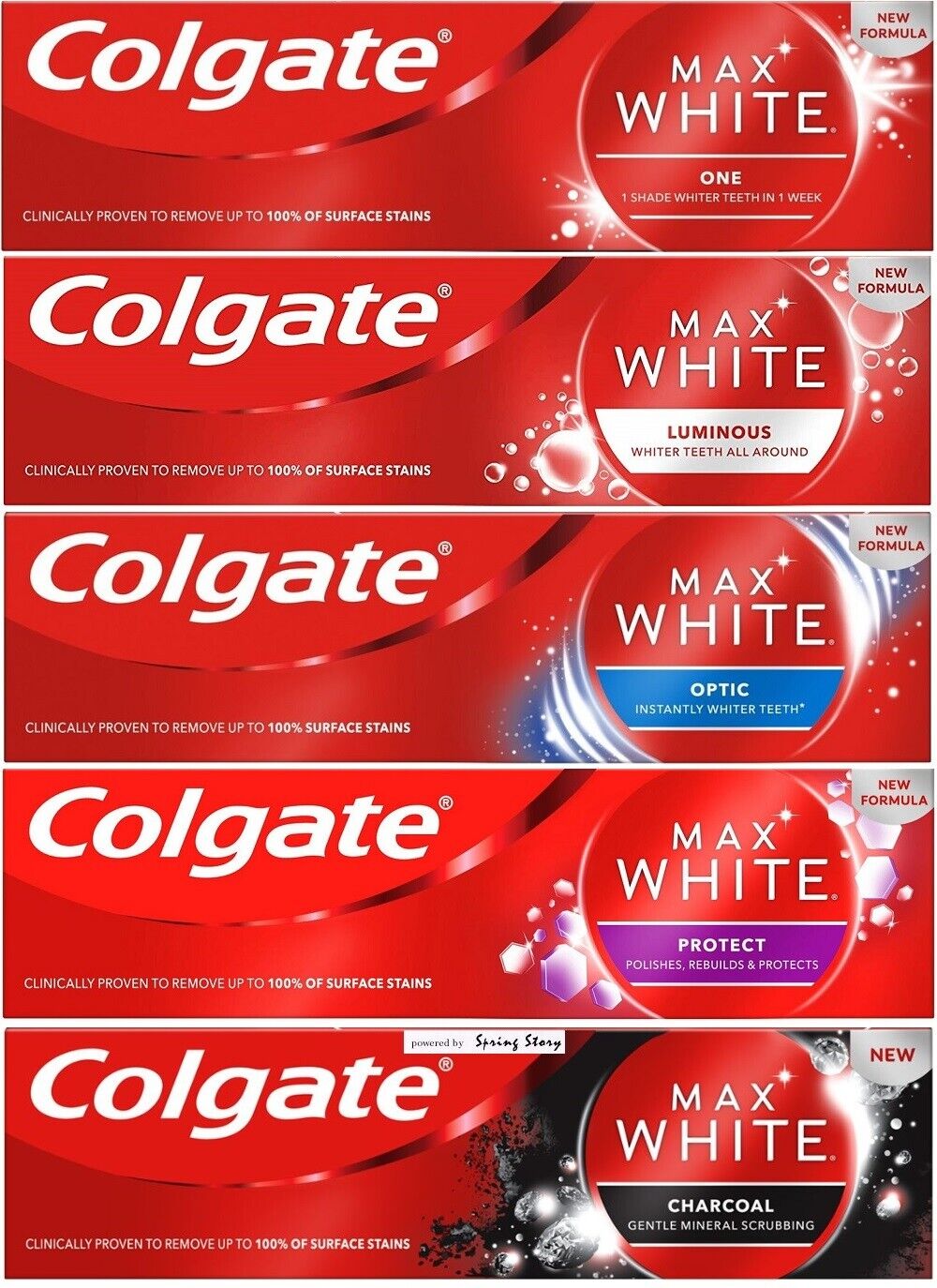 3 x COLGATE MAX WHITE White Crystals Blanqueamiento Paraguay