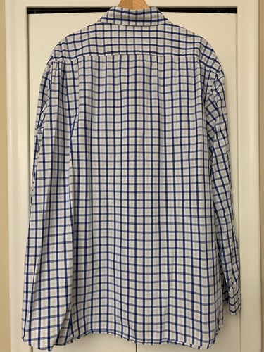 Camisa Falls Creek Para Hombre 3XL XXXL Azul/Blanco/Tostado Cuadros Manga Larga Bolsillo Botón - Imagen 9 de 11