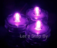 12 Pink LED SUBMERSIBLE Wedding Waterproof Floralytes Decoration Table Tea Light