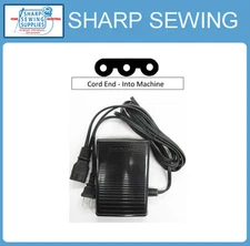 FOOT CONTROL PEDAL & CORD 033770217 - JANOME 104 106 108 204 303 521 Gem Gold 