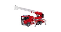 Scania Super 560R Feuerwehr Mit Drehleiter, Wasserpumpe, Light & Sound