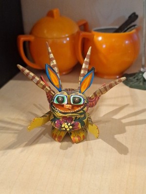 Alebrije Mystic Mexican Folk Art Creature by Candido Perez Signed Oaxaca Hand 