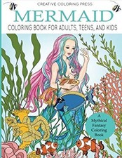 Mermaid Coloring Book for Adults, Teens, and Kids Paperback Creat