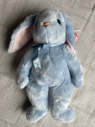 TY Beanie Buddy FLIPPITY coniglietto blu circa Peluche giocattolo 14 pollici - Foto 1 di 6