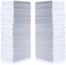 Cotton Shop Towels 14"x12" (150 Pack) – Reusable Cleaning Shop Rags for Automobi