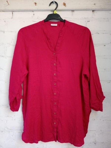 Women Gerry Weber Shirt Raspberry Linen M