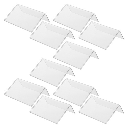 10 Stück Preisschild Display Schild Halter Bibliothek Zubehör klein Acryl