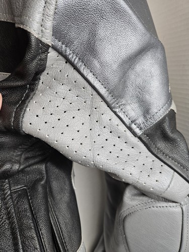 AGV Sport Motorcycle Jacket Adult 44 Black Gray Leather Riding Coat Men’s - Bild 21 von 22