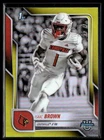 2025 Bowman Chrome University Football Yellow Refractor Isaac Brown #32