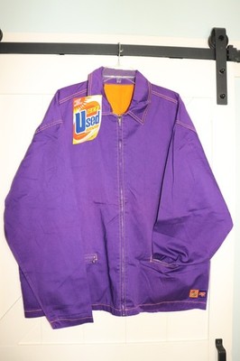 Vintage Deadstock Elie Get Used Denim Purple Reversible Jacket Size XL