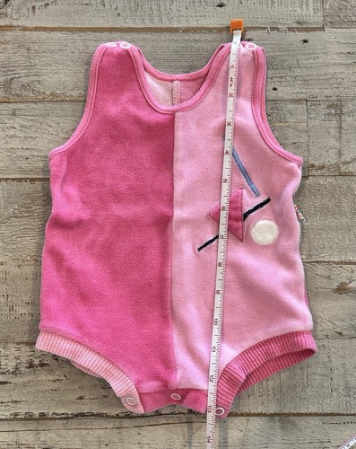 Rosel Vintage 1980s Pink Terrycloth Romper Size 0-3 Mo Gently Used - Picture 6 of 9