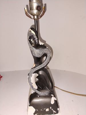 #ad #ad F.A.I.P. Frederic Weinberg esque Figure Lamp  damaged $374.99
