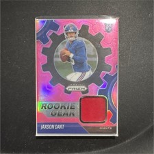 Panini 2025 Prizm Rookie Gear Pink Memorabilia Jaxson Dart Giants NFL Card