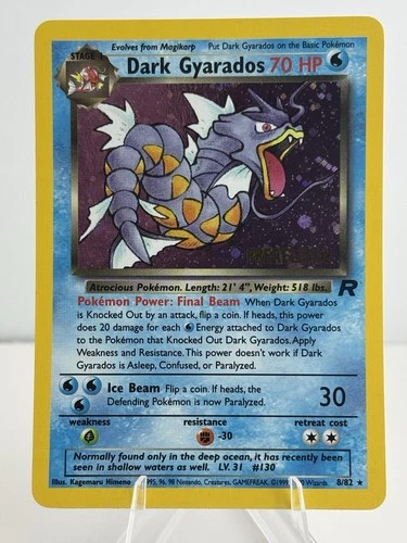 Dark Gyarados 8/82 Prerelease Holo Team Rocket Pokémon WOTC NM/LP