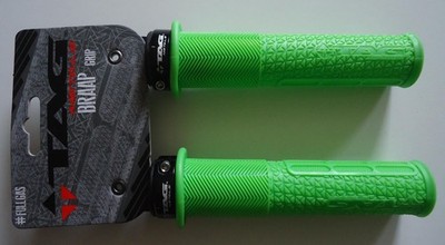 Fahrrad Lenkergriffe Aluminium Lock On 135mm Antirutsch Gummi BMX MTB Griffe grün