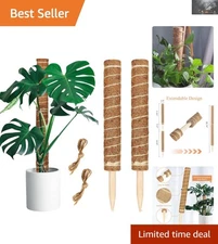 Extendable Coco Coir Moss Pole Set - Support for Monstera & Pothos Plants