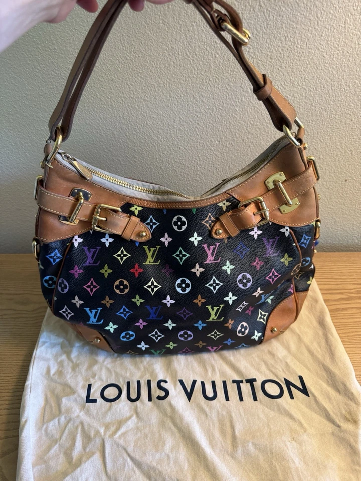 LOUIS VUITTON Greta Murakami Multicolor Hombro TM x LV Hobo BOLSO ANTIPOLVO CAJA BLOQUEO Foto 4 de 4