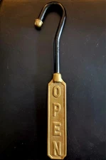 Vintage Brass Andrea By Sadek Fireplace Damper Flue Pull – OPEN / CLOSED Hook