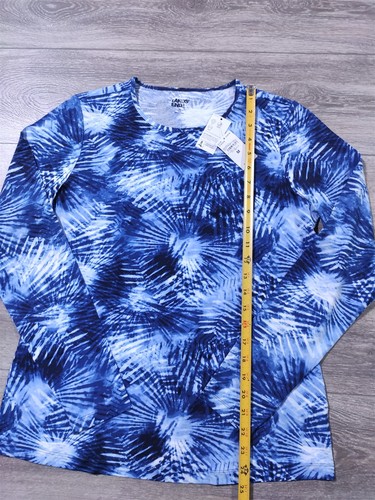 Lands End Badeoberteil Damen Medium 10-12 Rash Guard Langarm Bademode Batik - Bild 4 von 7