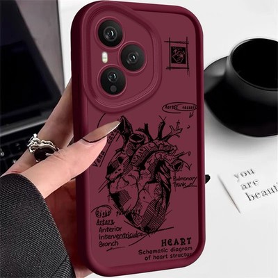 Matt Weich Herz Stoßfeste TPU Hülle für Honor 400 200 Pro X9c Smart X8c X6c Case