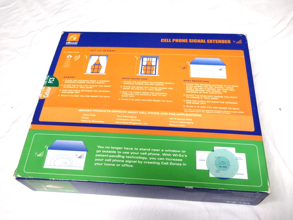 Zboost Cell Phone Signal Extender YX500/510 Dual Band Cellular Booster outdoor - Image 2 of 4