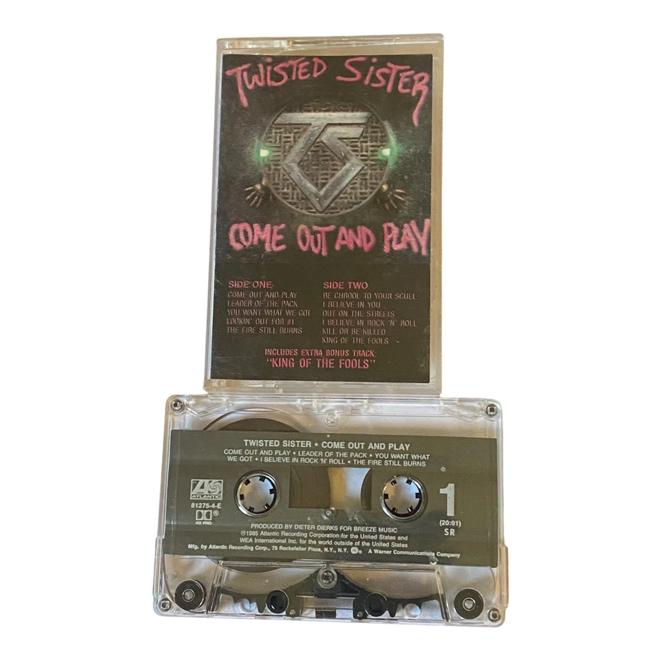 Twisted Sister Lot of 2 Come Out & Play Can't Stop Rock Cassette Tape Foto 2 de 4