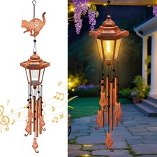 Large Solar Cat Wind Chimes, Gifts for Women Mom Grandma Wife Sister Daughter...
