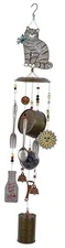  Farm Cat Metal Wind Chime Galvanized 
