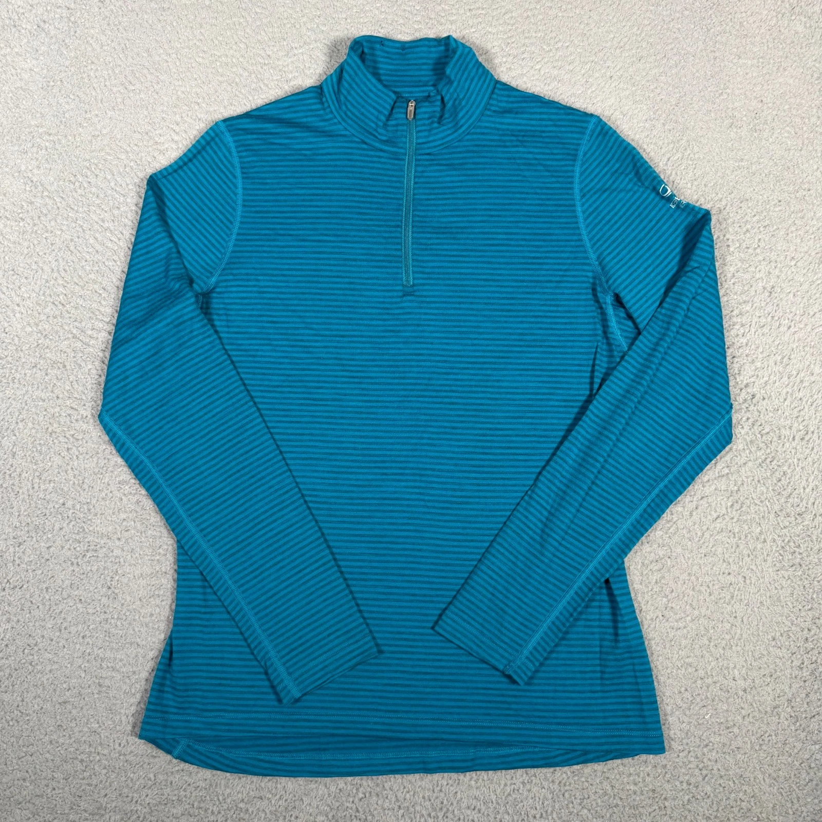Icebreaker Shirt Womens XL 200 Merino Wool BodyFit 1/4 Zip Pullover Base Layer