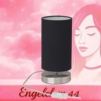 Tischlampe Tischleuchte Brilliant Clarie Eisen Schwarz Nachttisch Lampe Leuchte