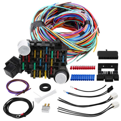 Roadgive 21 Circuit 17 Fuses Wiring Harness Kit Universal Extra Long Automotive