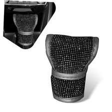Auto Gear Shift Knob Cover, Bling Bling Car Shift Lever Protective Cover, Black