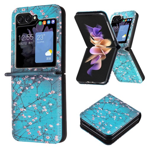 For Samsung Galaxy Z Flip5/4/3 Slim Pattern Hybrid Leather Shockproof Case Cover - Photo 11 sur 28
