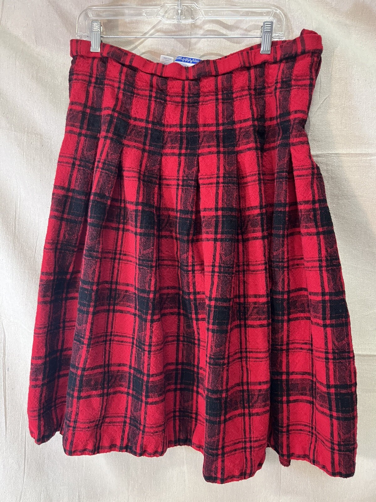 VTG Pendleton Red Plaid Tartan Skirt Sz 20 Retro … - image 1