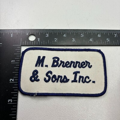 Vintage M. BRENNER & SONS INC. Patch (? Pennsylvania ? Dirt Company ?) 45CC