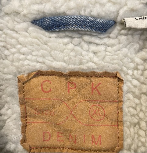 CPK USA Denim Sherpa Insulated Trucker Jean Jacket Kid's Size XL - Picture 3 of 5