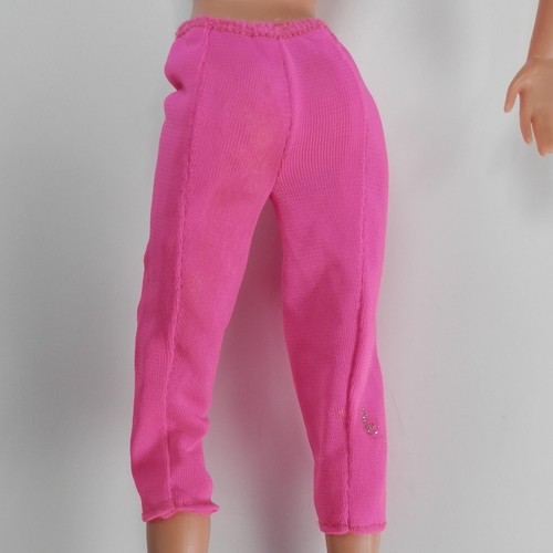 Vtg Barbie 1993 Paint N Dazzle Hot Neon Pink Capri Spandex Leggings Pants 3480 - Picture 3 of 4