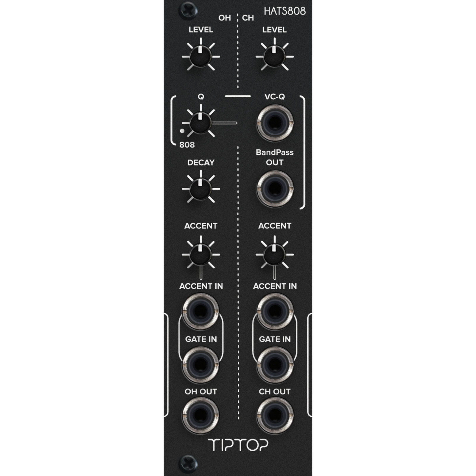 Синтезаторный модуль Tiptop Audio HATS808 Hi-Hats Generator Eurorack, черный