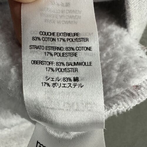 Supreme Tag Felpa con Cappuccio Uomo Grande Grigio Cenere Pullover Coulisse LEGGI - Foto 10 di 19