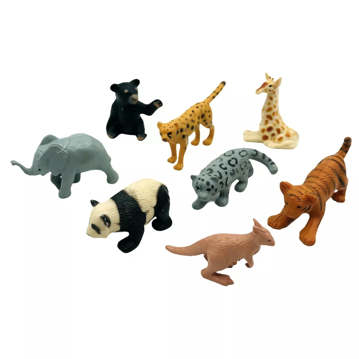 K M International Toys PVC Baby Animal Realistic Exotic Small Animals Lot of 8