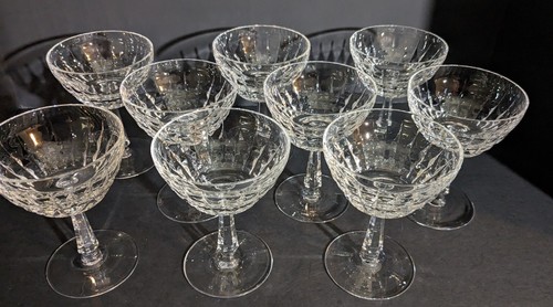 VTG Cut Crystal Champagne/Tall Sherbet Glass 5". Unmarked. EUC - Picture 4 of 7