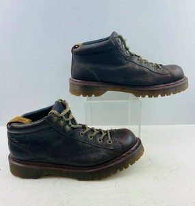 Para Hombre Dr. Martens marrones cuero con cordones punta redonda Botas  Talla: 13 | eBay