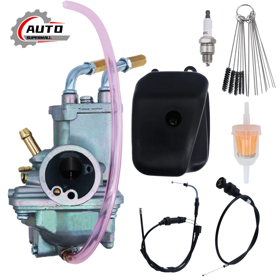 New Carburetor & Throttle & Choke Cable For Yamaha PEEWEE PY50 PW50 + Air Filter - Image 4 of 4