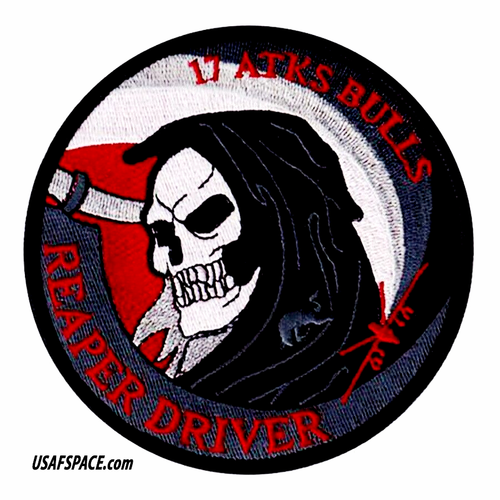 USAF 17th ATTACK SQ -17 ATKS-BULLS- MQ-9 REAPER DRIVER-Creech AFB-ORIGINAL PATCH - Picture 3 of 7