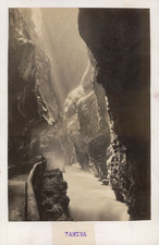 Italy, Dolomites, Tamina Gorge Vintage Albumen Print Albumen Print