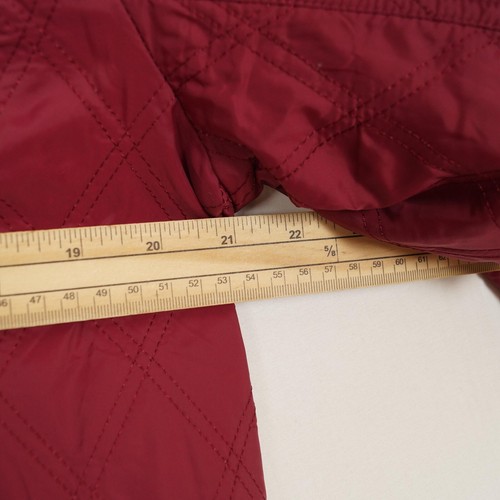 KARI TRAA Women's Jacket Size ~M Full Zip Red Hooded Polyester Insulated - Picture 7 of 10