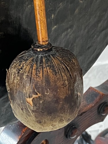 Dinner Gong Antique Carved Oak Imposing Large Dinner Gong Bronze Circa 1900 - Picture 13 of 15