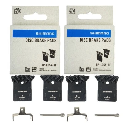 2Pair Shimano L05A-RF Disc Brake Pads Aluminum Alloy Back & Cooling Fins - Image 1 of 4